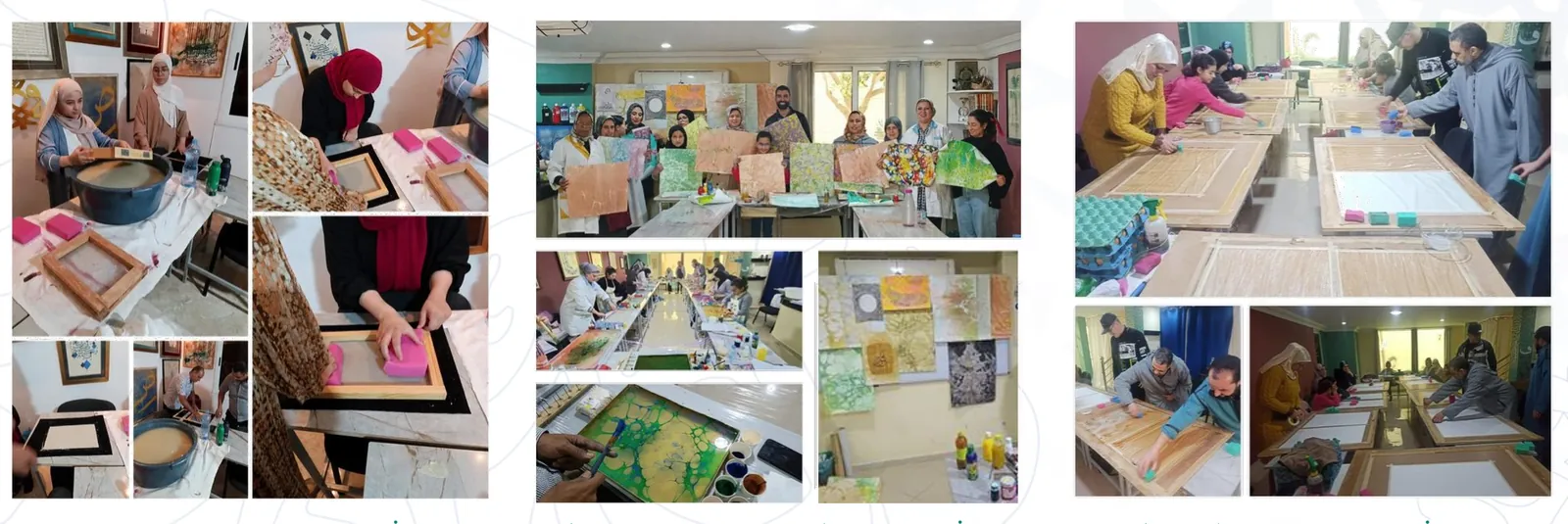 Workshops in natural paper, ebru and burnishing paper — Mohammed Amine Bouhid